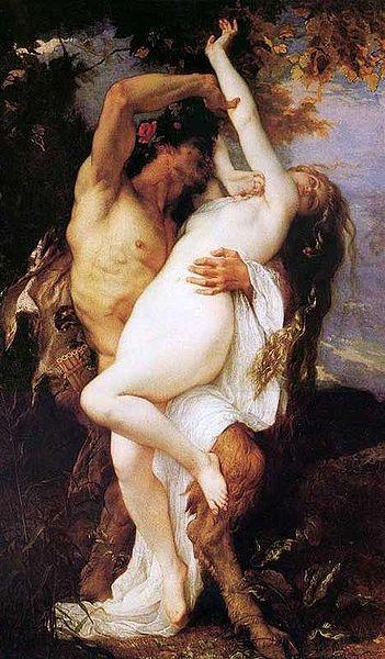 Alexandre Cabanel Nymphe et Saty oil painting picture